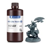 Anycubic ABS-Like 2.0 Resina Alta Resiliencia, Baja Viscosidad para Alta Tasa de Éxito, Dureza Máxima 85HD, Compatible con Todas las Impresoras 3D Resina 405nm LCD/DLP, HD Gris, 1000g