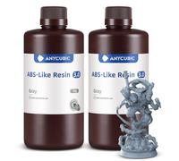 ANYCUBIC ABS-Like Resin 3.0, Resina para Impresora 3D con Excelente Dureza y Tenacidad, Alta Precisión, Bajo Olor 405 nm Resina Curable para Impresoras 3D de Resina, Gris, 2000g