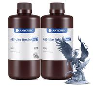 Anycubic ABS-Like Resin Pro 2, Resina para Impresora 3D con lmproved Tenacidad, Más Resistente a la Flexión, Alta Fluidez y Alta Tasa de Éxito, Compatibilidad con LCD y DLP Impresoras 3D, 2kg Gris