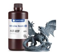 ANYCUBIC ABS Like Resina 3.0, Alta Resistencia con Dureza 86D Resina Impresion 3D, Menor Viscosidad y Tasa de Contracción, Resina de Curado Más Rápido de 405nm para Impresoras 3D LCD(HG Gris, 1kg)