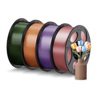 ANYCUBIC Filamento PETG de 1,75 mm para Impresoras 3D 4KG | Baja Deformación y Excelente Adhesión de Capas,Marrón Translúcido&Rosa Translúcido&Oliva Translúcido&Morado Translúcido