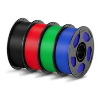 ANYCUBIC Filamento PLA de 1,75 mm para impresora 3D RFID, precisión dimensional +/- 0,02 mm, 4 paquetes de carrete reutilizable de 1 kg, negro, rojo, verde azul
