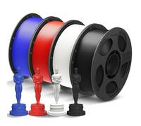 ANYCUBIC Filamento PLA Plus para Impresora 3D, Filamento PLA+ con Bobina Desmontable,Filamento 3D Mejorado de Dureza,Inteligente RFID,Negro Perla&Blanco Brillante&Rojo Brillante&Azul Deslumbrante,4kg