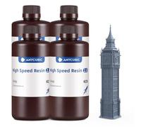 ANYCUBIC High Speed 2.0 Resina para Impresora 3D, Resina 3D Altamente Activa, Baja Viscosidad y Muy Líquida, 170 mm/h de Impresión a Ultra Alta Velocidad con Anycubic Photon Mono M7 Pro, Gris 4000g