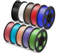 ANYCUBIC PL Filamento 1,75 mm, PLA PLUS 3D para Impresoras 3D, 10KG,Negro + Blanco + Marrón + Rojo + Azul + Rosa + Turquesa Tropical + Rosa Melocotón + Violeta Interestelar + Spring Leaf