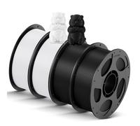 ANYCUBIC PLA Filamento de Impresora 3D, Filamento de identificación inteligente, Carrete Extraíble y Reutilizable, 1,75mm Precisión Dimensional +/- 0,02mm, 4KG, Blanco & Negro