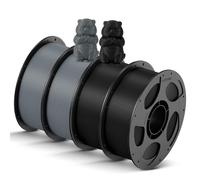 ANYCUBIC PLA Filamento de Impresora 3D, Filamento de identificación inteligente, Carrete Extraíble y Reutilizable, 1,75mm Precisión Dimensional +/- 0,02mm, 4KG, Negro + Textura Gris