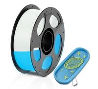 ANYCUBIC PLA Glow In The Dark Filamento, Filamento PLA Azul Luminoso 1,75mm, Precisión Dimensional +/- 0,02mm, Carrete 1kg Filamento PLA para Impresora 3D, Blanco con Luz Azul