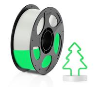 ANYCUBIC PLA Glow In The Dark Filamento, Filamento PLA Azul Luminoso 1,75mm, Precisión Dimensional +/- 0,02mm, Carrete 1kg Filamento PLA para Impresora 3D, Blanco con Luz Verde