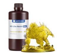 ANYCUBIC Resina ABS-Like Pro 2, Resina para Impresora 3D con Mayor Resistencia y Dureza, Alta Precisión, Amplia Compatibilidad para Todas las Impresoras 3D de Resina (Amarillo Translúcido, 1kg)