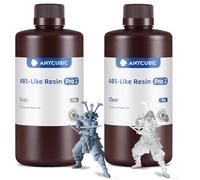 ANYCUBIC Resina ABS-Like Pro 2, Resina para Impresora 3D con Mayor Resistencia y Dureza, Alta Precisión y Mínima Contracción, Amplia Compatibilidad para LCD/DLP Impresoras 3D(Gris&Transparente 2000g)