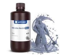 ANYCUBIC Resina ABS-Like Pro 2, Resina para Impresora 3D con Mayor Resistencia y Dureza, Alta Precisión y Mínima Contracción, Amplia Compatibilidad para Todas las Impresoras 3D de Resina (Gris, 1000g)