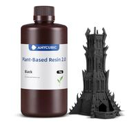 ANYCUBIC Resina de Base Vegetal 2.0, Resina de Bajo Olor para Impresora 3D, Dureza Mejorada, Resistencia a la Flexión, No Fácil de Romper, Resina para Impresoras 3D LCD 405nm, Negro 1000g