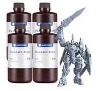 ANYCUBIC Resina de Impresora 3D, Resina Estándar de Curado por Luz UV de 405 nm con Alta Precisión y Curado Rápido y Excelente Fluidez para Impresión LCD 3D (Gris, 4000g)
