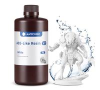 ANYCUBIC Resina Lavable en Agua ABS-Like V2 de Impresora 3D, Alta Dureza y Durabilidad,Alta Precisión y Fácil de Post-Procesar, Bajo Olor, Ideal para Todas Las Impresoras 3D de Resina LCD (Blanco,1kg)