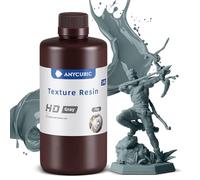 ANYCUBIC Texture Resin, 14K Resina de Alta Precisión para Impresoras LCD 3D, Acabado Mate & Resistencia Mejorada& Contracción Mínima, Curado UV 405nm Resina, 1kg HD Gris