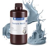 ANYCUBIC Texture Resin, 14K Resina de Alta Precisión para Impresoras LCD 3D, Acabado Mate & Resistencia Mejorada& Contracción Mínima, Curado UV 405nm Resina, 1kg Gris