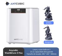 ANYCUBIC Wash&Cure 3 Max con capacidad ultragrande de 15,1 L para impresora 3D de resina grande, máquina de lavado y curado todo en 1