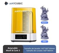ANYCUBIC Wash & Cure 3 para Photon Mono 4 LCD SLA modelos de impresora 3D máquina de limpieza de resina de curado rotativo UV 2 en 1