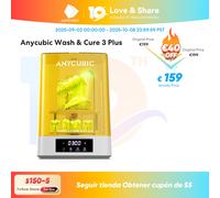 ANYCUBIC Wash & Cure 3 Plus AE Version lavadora de curado para impresora 3D de resina LCD SLA para Photon Mono 4/M5s Pro/M7/M7 Pro