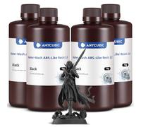 ANYCUBIC Water-Wash ABS-Like 3.0 Resina 3D, Resina Impresoras 3D lavable con Agua, Alta Resistencia y Precisión, Baja Tasa de Contracción, Compatible con Todas las Impresoras 3D Resina LCD(Negro, 4kg)