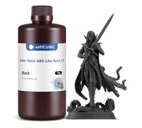 ANYCUBIC Water-Wash ABS-Like 3.0 Resina 3D, Resina Impresoras 3D lavable con Agua, Alta Resistencia y Precisión, Baja Tasa de Contracción, Compatible con Todas las Impresoras 3D Resina LCD(Negro, 1kg)