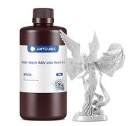 Anycubic Water-Wash ABS-Like 3.0 Resina Impresora, Resina 3d Lavable Agua, Alta Resiliencia y Resistencia, Baja Tasa de Contracción y Menor Viscosidad, Compatible con LCD Impresoras 3D(Blanco, 1kg)