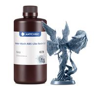 Anycubic Water-Wash ABS-Like 3.0 Resina Impresora, Resina 3d Lavable Agua, Alta Resiliencia y Resistencia, Baja Tasa de Contracción y Menor Viscosidad, Compatible con LCD Impresoras 3D(Gris, 1kg)