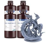 ANYCUBIC Water Wash Resin 2.0, Resina 3D de Curado UV de Alta Precisión, Bajo Olor, Resina para Impresoras 3D 4K/6K/8K LCD/DLP ((Gris, 4000g)