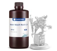 ANYCUBIC Water-Wash Resin 2.0, Resina para Impresoras 3D, Resina 3D de Alta Precisión de 405nm, Resina de Baja Contracción para Impresoras 3D de Resina DLP con Capacidad 4K/8K/12K LCD (Blanco, 1000g)