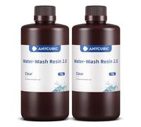 ANYCUBIC Water-Wash Resin 2.0, Resina para Impresoras 3D, Resina 3D de Alta Precisión, Resina de Baja Contracción para Impresoras 3D de Resina DLP con Capacidad 4K/8K/12K LCD (Transparente, 2000g)