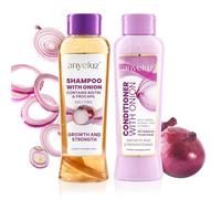 ANYELUZ Champú y acondicionador de cebolla para el crecimiento del cabello | 16.9 onzas líquidas cada uno, queratina, extractos botánicos, sin sal ni parabenos, cuidado diario, todo tipo de cabello