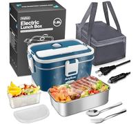 Anykuu 100W 1.8L Fiambrera Electrica Extra Grande 3 en 1