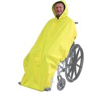 ANYOO Funda Impermeable para Poncho para Silla de ruedas, Poncho Ligero para Lluvia, Capa Protectora con Elásticos que Proporciona Protección seca para Sillas de ruedas, Amarillo, Talla única