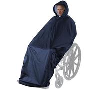 ANYOO Funda Impermeable para Poncho para Silla de ruedas, Poncho Ligero para Lluvia, Capa Protectora con Elásticos que Proporciona Protección seca para Sillas de ruedas, Azul Oscuro, Talla única
