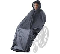 ANYOO Funda Impermeable para Poncho para Silla de ruedas, Poncho Ligero para Lluvia, Capa Protectora con Elásticos que Proporciona Protección seca para Sillas de ruedas, Gris, Talla única
