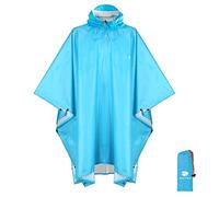 ANYOO Poncho de Lluvia Reusable de Ripstop transpirante Ligero a Prueba de Agua Multiuso Impermeable con Capucha de Lona de Tienda de Campaña Ideal para el Aire Libre Campamento Excursionismo y Pesca