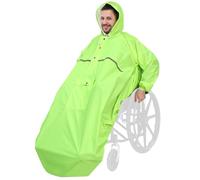 Anyoo Poncho impermeable para silla de ruedas con capucha, funda reutilizable, ligera, perfecta para adultos, A-lima, talla única