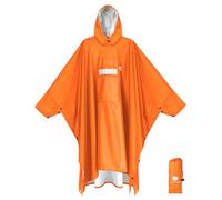 Anyoo Poncho ligero, impermeable, reutilizable y transpirable con capucha, ideal para exteriores, talla única