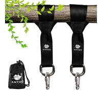 Anyoo Tree Swing Straps Kit Colgante, Durable 150CM Largo × 5CM Correas Anchas, carabiners de Acero Resistente, fácil y rápido, Bueno para los Columpios y hamacas