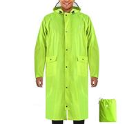 ANYOO Unisex Impermeable Ligero Portátil Con Capucha Poncho de Lluvia Compacto Reutilizable con Mangas para Mochilero Senderismo Acampar Al Aire Libre, Talla única, Lima