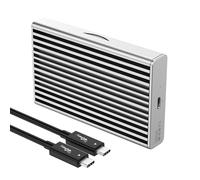 ANYOYO Carcasa SSD M.2 NVMe de 40 Gbps con disipación de calor de aleación de aluminio, carcasa SSD externa sin ruido, compatible con Thunderbolt 4/3/USB4, compatible con SSD de llave M/B+M