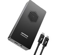 ANYOYO Carcasa SSD M.2 NVMe de 80 Gbps con ventilador de refrigeración, carcasa de aleación de aluminio compatible con Thunderbolt 5/4/3/USB4, compatible con SSD de llave M/B+M, instalación sin