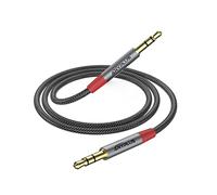 ANYPLUS Cable Audio Jack 3.5 Macho Macho,【1M】 HiFi Estéreo, Fish Wire Trenzado, Mini Jack a Mini Jack, Cable Auxiliar Compatible con Autoradio, Auriculares, Altavoz,TV, iPhone, MP3