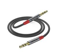 ANYPLUS Cable Audio Jack 3.5 Macho Macho,【5M】 HiFi Estéreo, Fish Wire Trenzado, Mini Jack a Mini Jack, Cable Auxiliar Compatible con Autoradio, Auriculares, Altavoz,TV, iPhone, MP3
