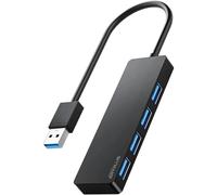 ANYPLUS Multicargador USB 3.0 con 4 Puertos, Adaptador Portátil para PC, Computadoras Portátiles, PS5, Macbook, iMac, Surface Pro, Mac Pro, Memoria Flash, XPS