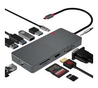 ANYPLUS USB C Hub USB C 4k HDMI Dock 11 In1 Adaptateur Multiport De Type C VGA 100w PD Charge (2usb 3.0 / 2usb 2.0) Rj45 TF/SD Lecteur De Carte pour Macbook DELL HP