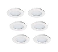 ANYPOWK Luces LED de 12 voltios para RV, barco, remolque, autocaravana, luz empotrada, blanco cálido, blanco, paquete de 6