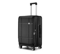 Anysea Maleta Equipaje de Mano Rígida: Maleta de Viaje con Apertura Frontal, Maleta Trolley Grandes Expansible, Ruedas Spinner Silenciosas,TSA,100% PC,76cm,95L (Negro, XL)