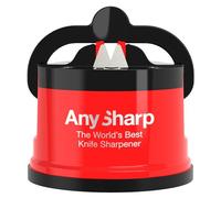 AnySharp Afilador de Cuchillos con Ventosa, Rojo